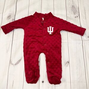 Indiana University Velvet Footie Outfit - Baby Size 3-6 Months
